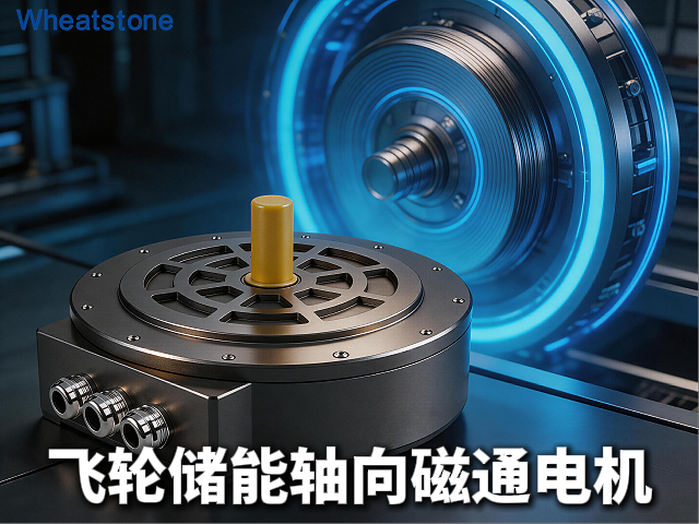 飞轮储能高速旋转，惠斯通轴向磁通电机输出绿色动力
