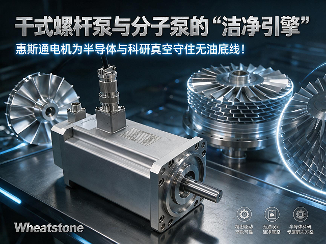 干式螺杆泵与分子泵的“洁净引擎”，惠斯通电机为半导体与科研真空守住无油底线
